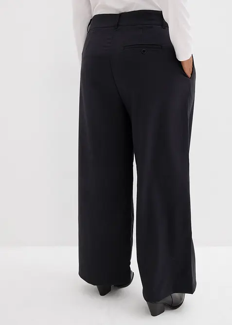 Pantalon large à pinces et fermeture croisée, bonprix