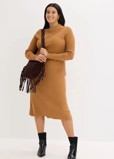 Strickkleid aus fließendem Viskose-Mix, bonprix