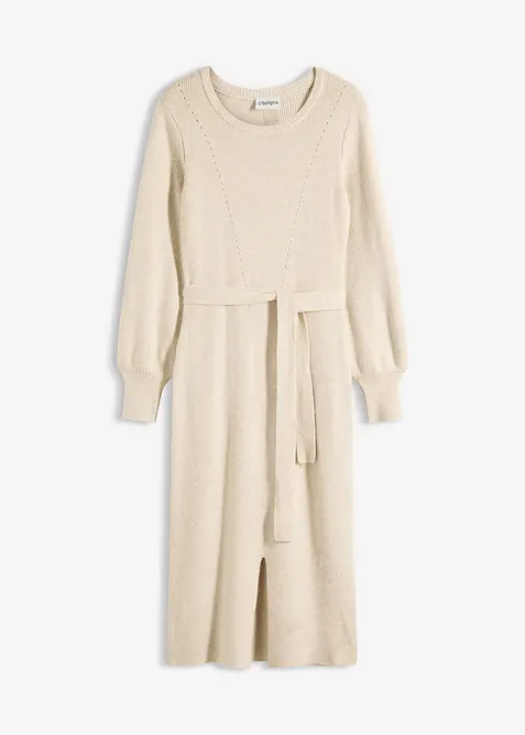 Ripp-Strickkleid aus fließendem Viskose-Mix, bonprix