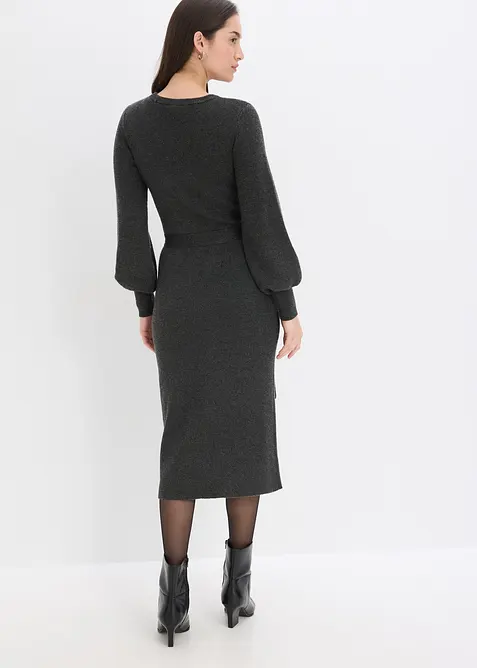 Ripp-Strickkleid aus fließendem Viskose-Mix, bonprix