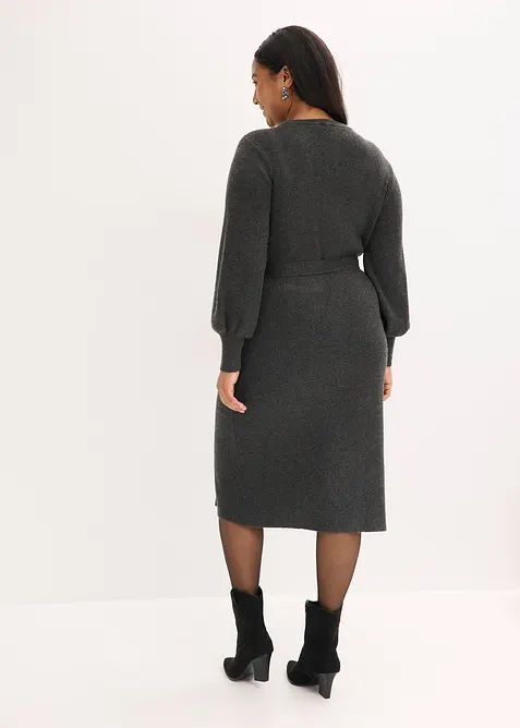 Ripp-Strickkleid aus fließendem Viskose-Mix, bonprix