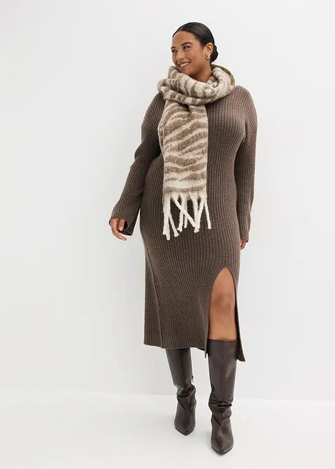 Strickkleid mit Schlitz, bonprix
