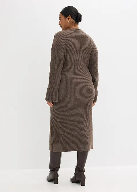 Strickkleid mit Schlitz, bonprix