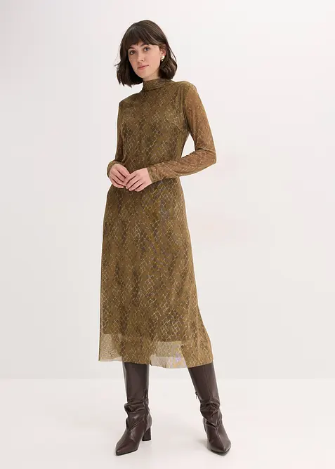 Robe midi en mesh, bonprix