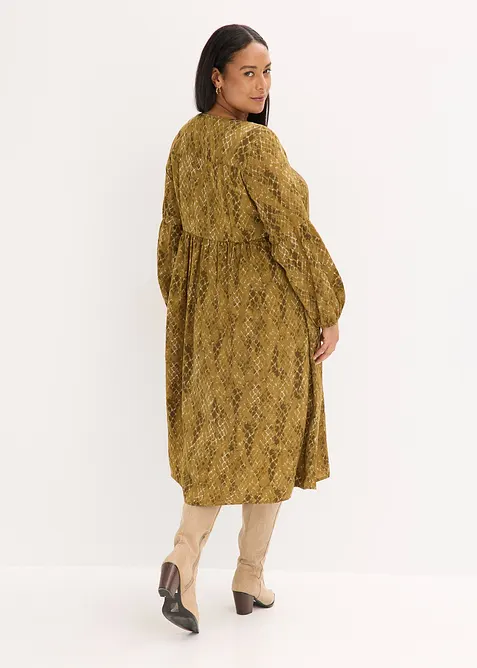 Robe midi en satin fluide, bonprix