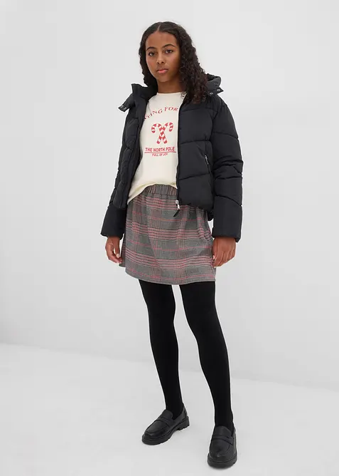 warm gefütterte Puffer-Jacke mit Kapuze, bonprix