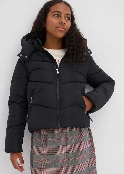 warm gefütterte Puffer-Jacke mit Kapuze, bonprix