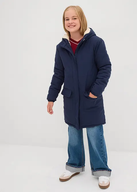 Winterparka mit Teddyfutter, wasserabweisend, bonprix