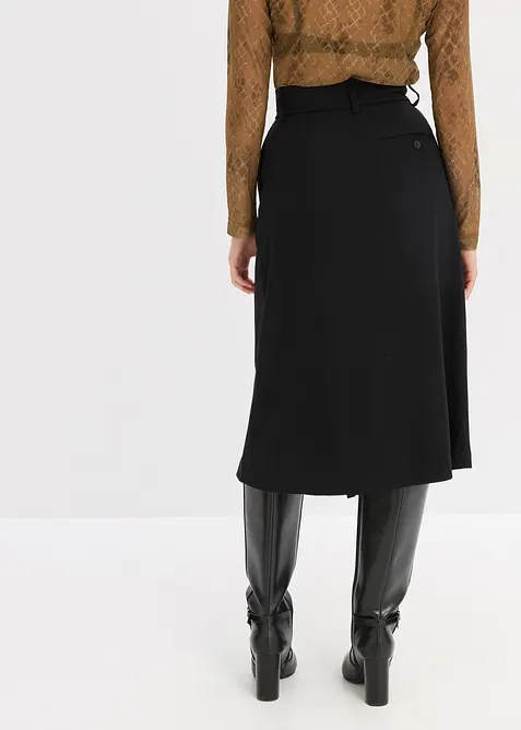 Jupe midi en viscose mélangée, bonprix