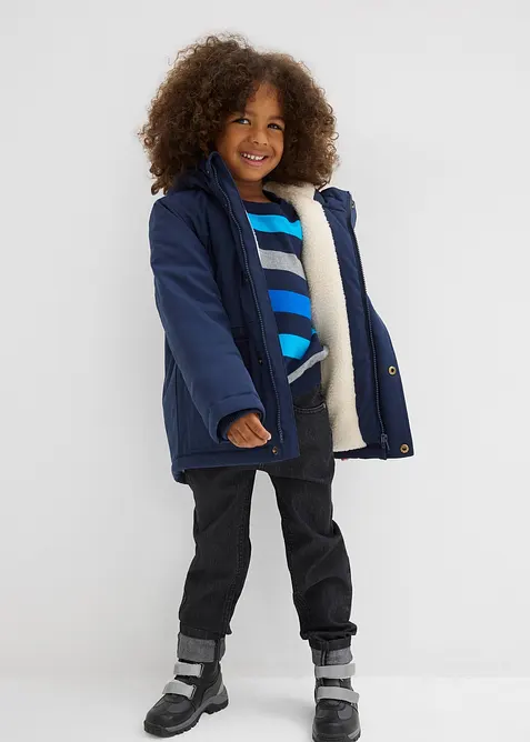 Winterparka mit Teddyfutter, wasserabweisend, bonprix