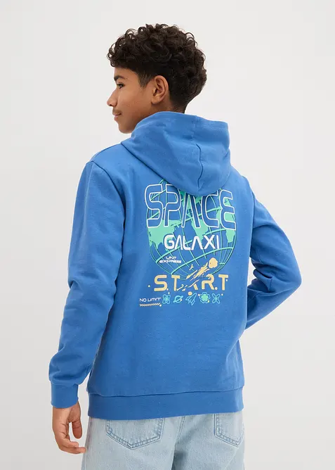 Hoodie mit Rückenprint aus reiner Bio-Baumwolle, bonprix