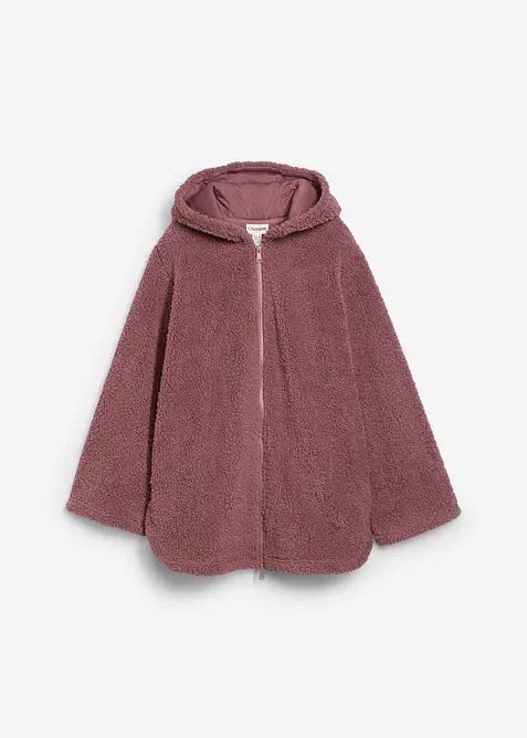 Teddy-Fleece Jacke in A-Linie mit Seitenschlitzen, bonprix