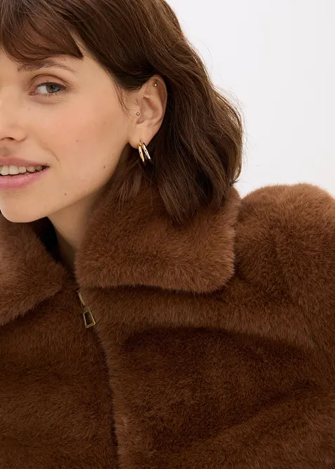 Veste en peluche, bonprix