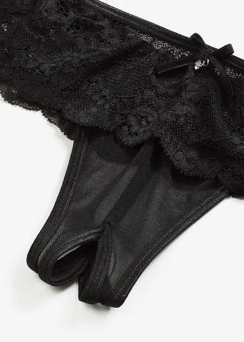 Corsage mit Strapshaltern + String ouvert (2-tlg.Set), bonprix