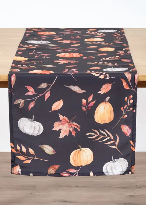 Chemin de table imperméable avec motif citrouille, bonprix