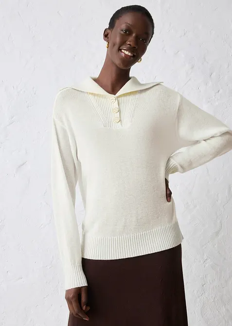 Pull camionneur en laine mérinos, bonprix