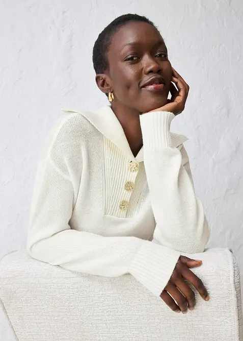 Pull camionneur en laine m&eacute;rinos, bonprix