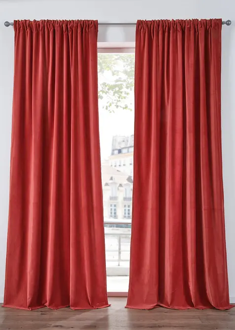 Rideau en velours de coton (1 pce), bonprix