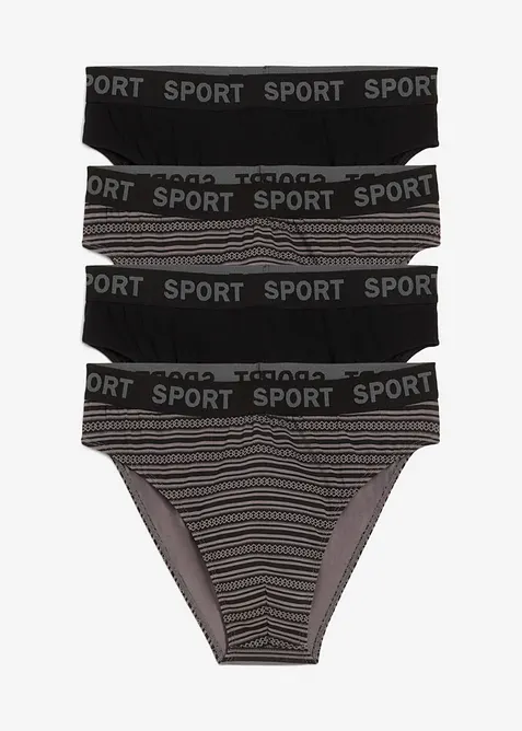 Slip mit weicher Baumwolle (4er Pack), bonprix