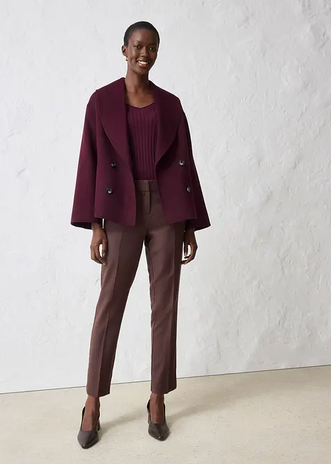 Schmale Hose mit Wolle, bonprix