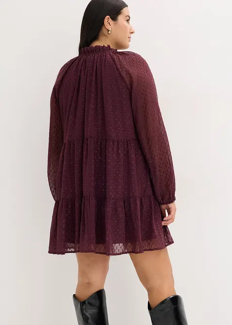 Robe-tunique en voile plumetis irisé, bonprix