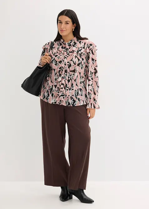 Chemisier en mousseline à volants, bonprix