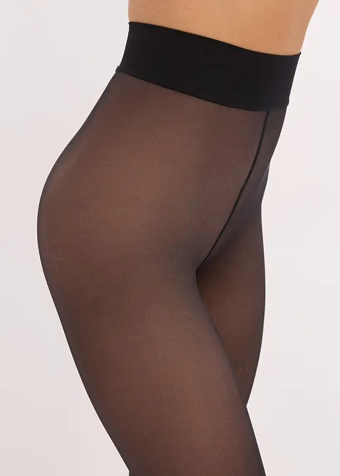 Wärmende Strumpfhose in transparenter Optik, bonprix
