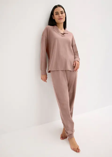 Weit geschnittener Loungewear Hausanzug aus weicher Baumwolle, bonprix