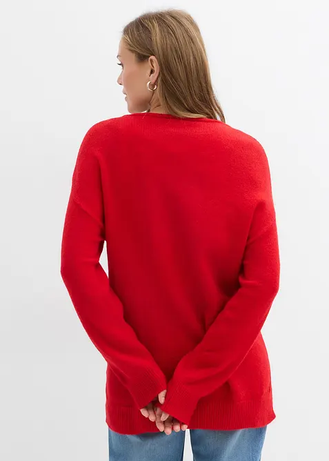 Oversize Longpullover mit Seitenschlitzen, bonprix
