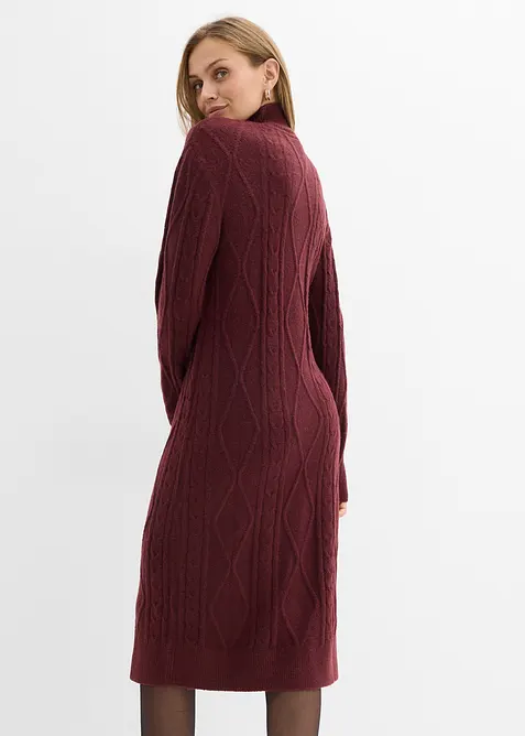 Robe en maille à motif torsadé, bonprix