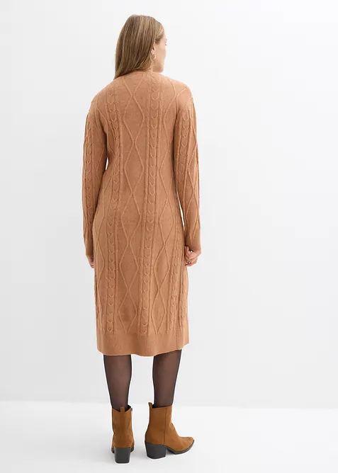 Robe en maille à motif torsadé, bonprix