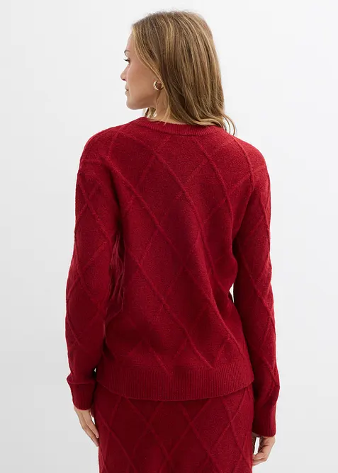 Oversize-Pullover aus Zopfstrick, bonprix