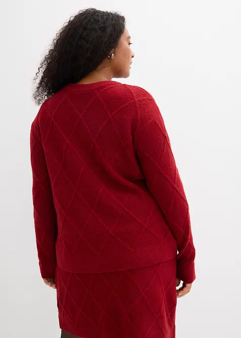 Oversize-Pullover aus Zopfstrick, bonprix