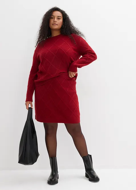 Strickrock aus Zopfstrick, bonprix