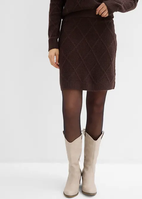 Strickrock aus Zopfstrick, bonprix