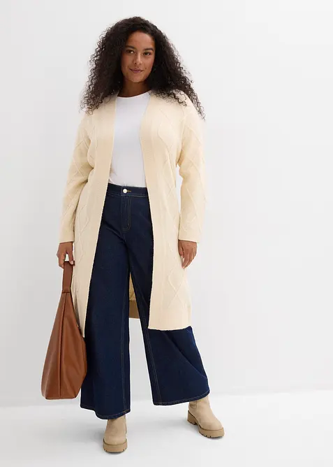 Strickmantel aus Zopfstrick, bonprix