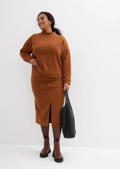 Midirock aus Polarfleece, bonprix