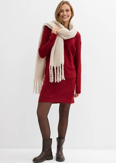 Strickrock aus Zopfstrick, bonprix