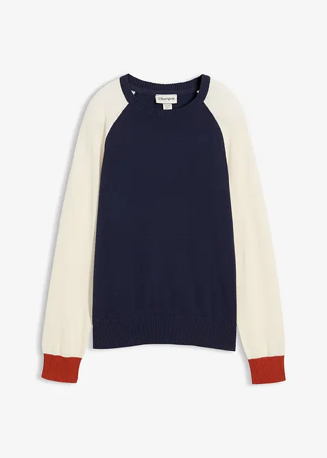 Raglan-Pullover aus Feinstrick, bonprix