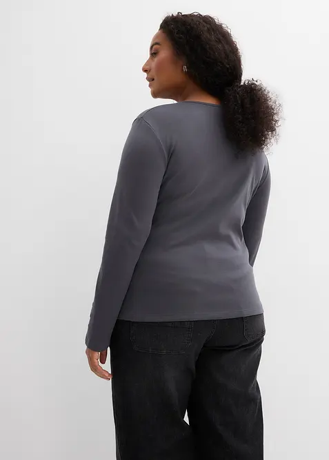 T-shirt manches longues 100% coton, bonprix