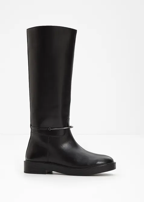 Bottes à tige large en cuir, bonprix