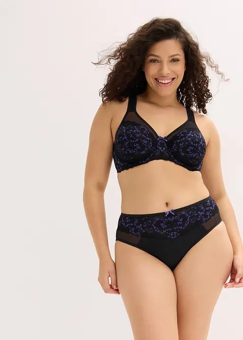 Soutien-gorge minimiseur à bretelles rembourrées et dentelle délicate, bonprix