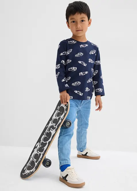 Langarmshirt mit Bio-Baumwolle (2er Pack), bonprix