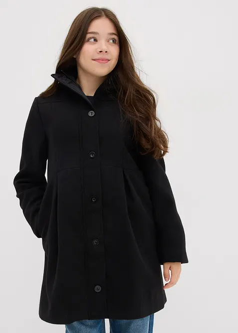 Manteau à capuche et pinces, forme trapèze, bonprix