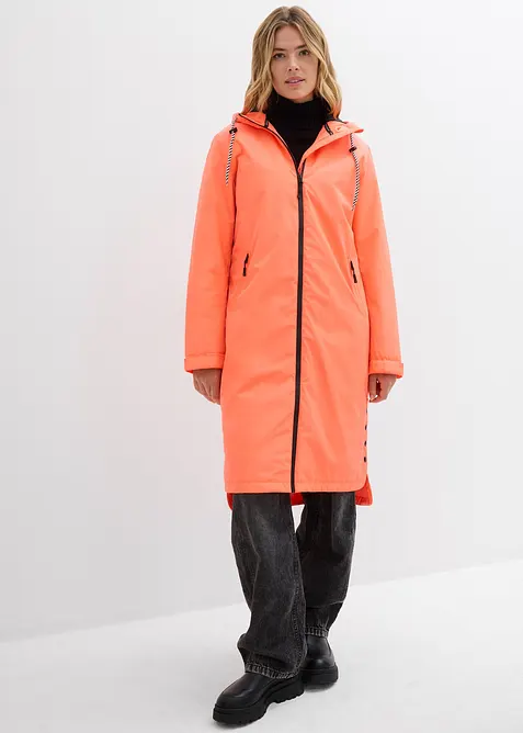 wasserdichter, wattierter Regenmantel in Midi-Länge, bonprix