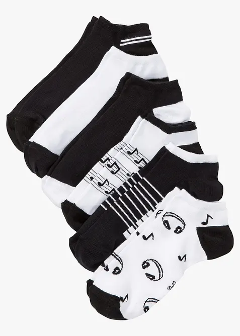 Kurzsocken mit Bio-Baumwolle (6er Pack), bonprix