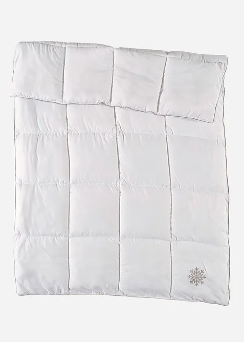Couette chaude toucher duvet, motif de flocons, bonprix