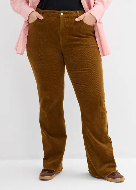 Ausgestellte Cordhose aus elastischem Baumwoll-Mix, bonprix