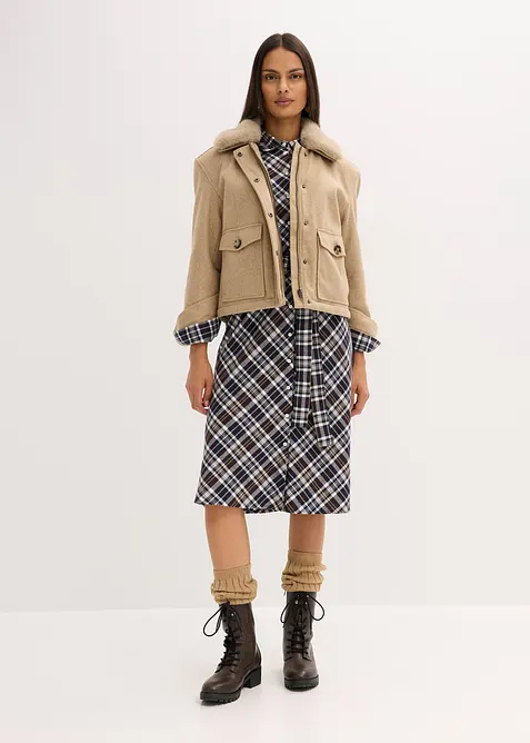 Winterjacke in Wolloptik, bonprix