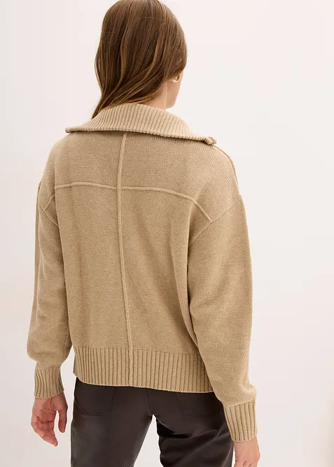 Gilet oversize en fine maille, bonprix